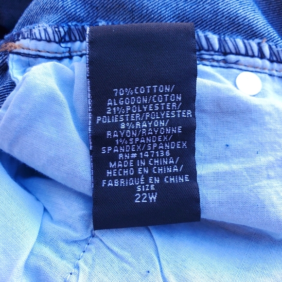 1822 DENIM | TAYLOR Cut Cuffed Jeans sz 22W - Picture 5 of 7